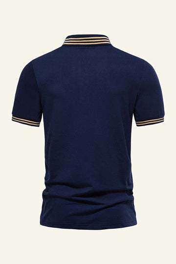 Slim Fit Navy Short Sleeves Polo Shirt